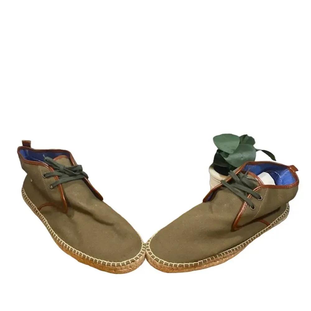 Vogas Sendas Men’s Olive Chukka Desert Lace Up Casual Boots Size 46